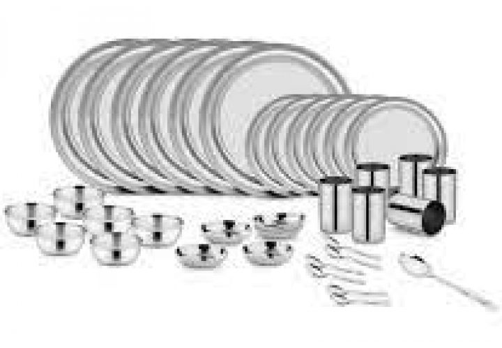 CAPTAIN STAINLESS STEEL 37 PC DINNER SET