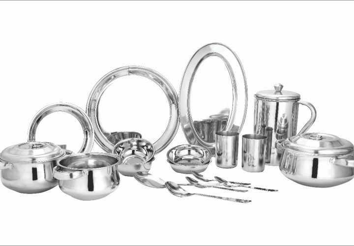 CAPTAIN STAINLESS STEEL 57 PC DINNER SET
