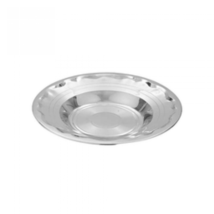 CAPTAIN STAINLESS STEEL BORDER SOUP PLATE