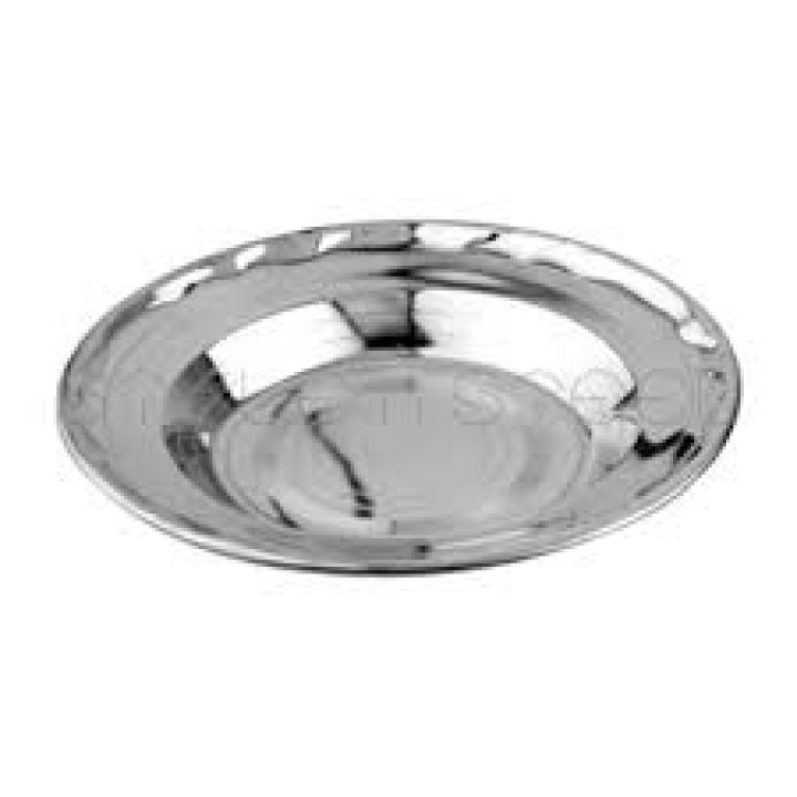 CAPTAIN STAINLESS STEEL BORDER SOUP PLATE